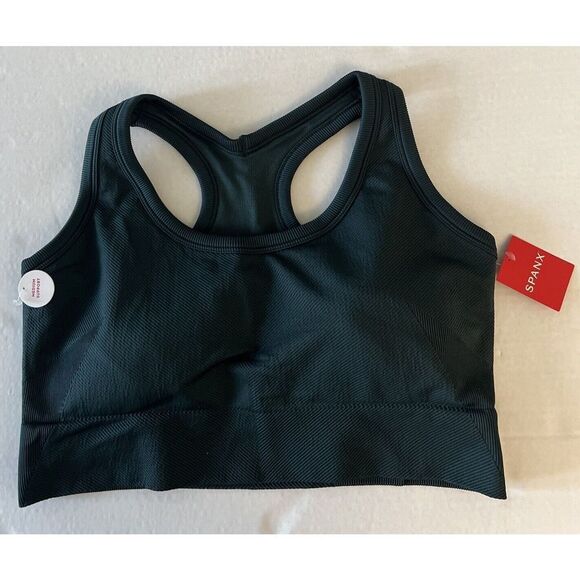 Spanx 50238R Sz 2XL Look At Me Know Do Emerald Green Medium Impact Sports Bra - Picture 1 of 6